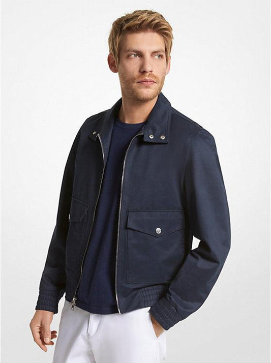 Cotton Blend Blouson Jacket