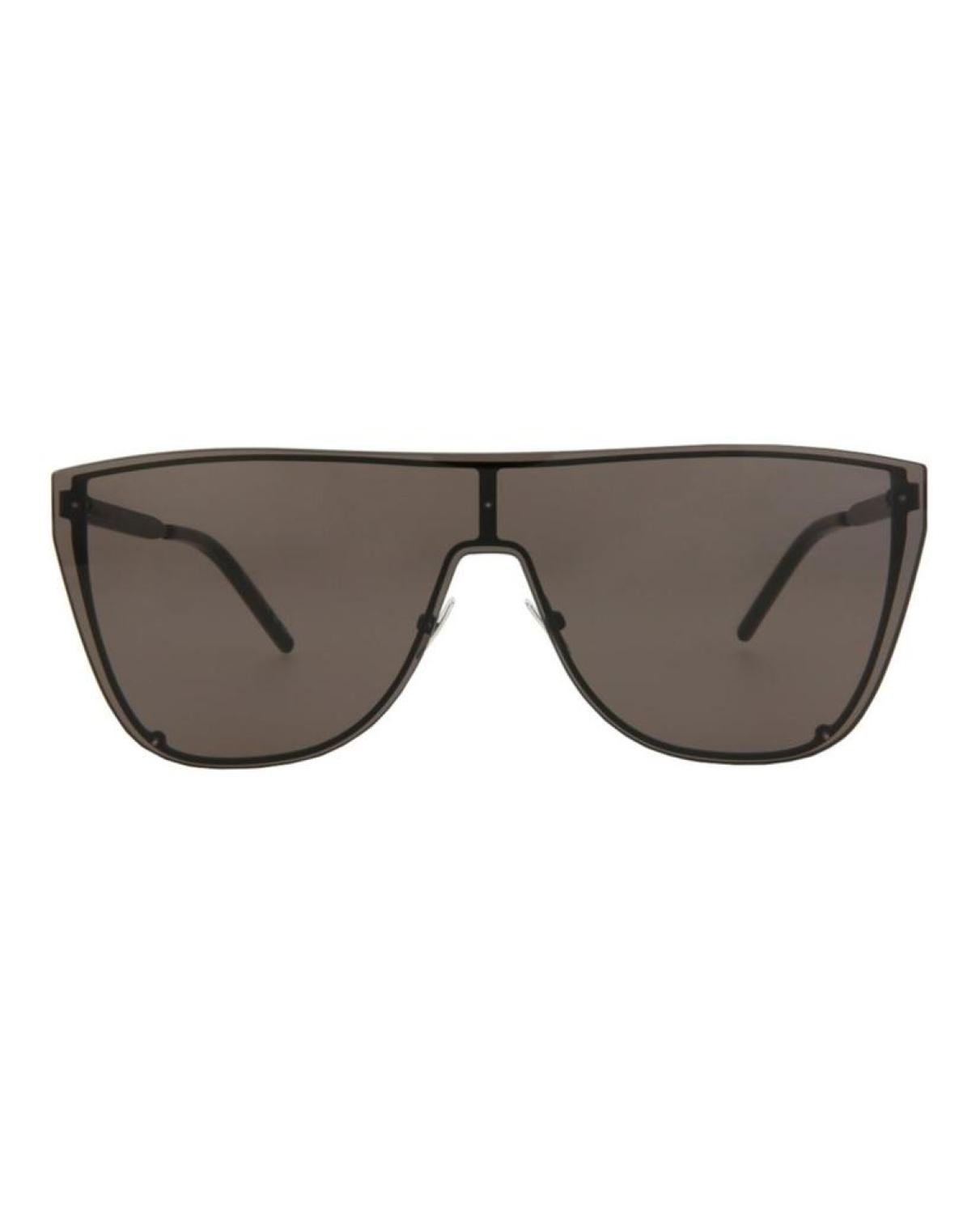 Shield-Frame Metal Sunglasses