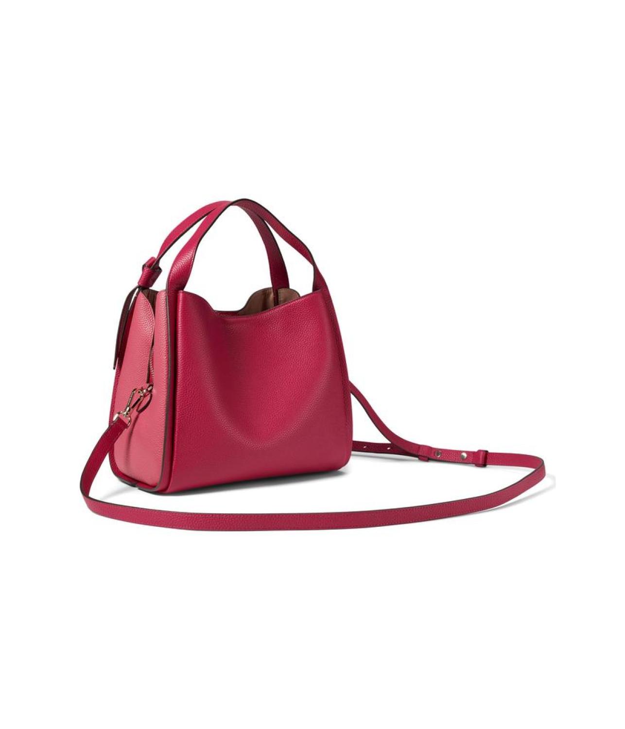 Knott Color-Blocked Pebbled Leather Medium Crossbody Tote