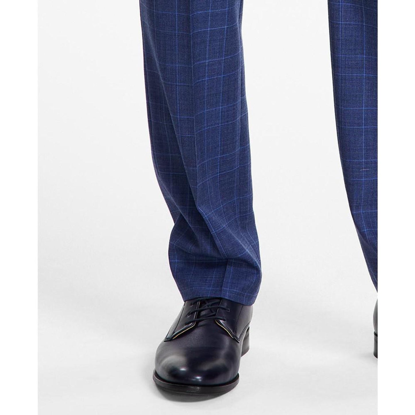 Men's Classic-Fit Stretch Wool-Blend Suit Pants