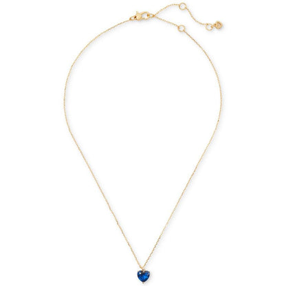 Gold-Tone September Heart Pendant Necklace, 16" + 3" extender