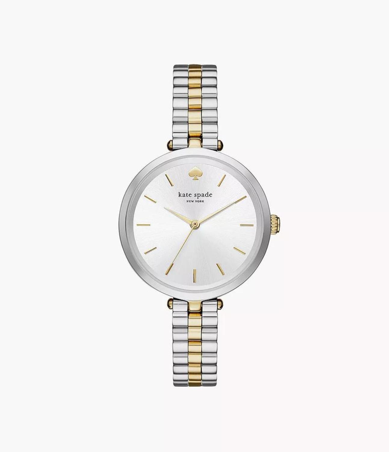 kate spade new york holland three-hand two-tone stainless steel watch