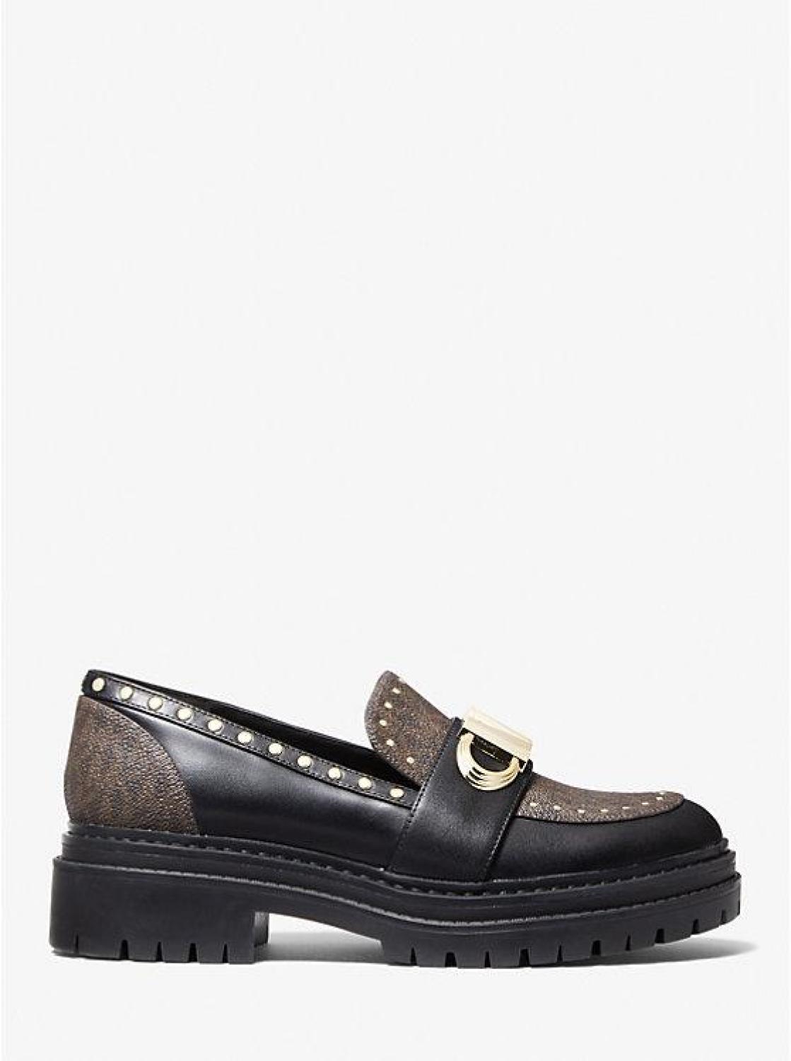 Parker Studded Leather and Logo Loafer