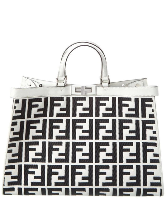 FENDI FF Canvas & Leather X-Tote