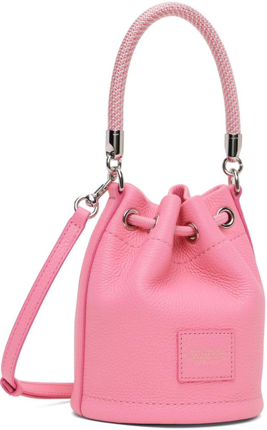 Pink 'The Leather Mini Bucket' Bag