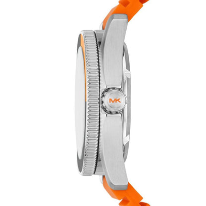 Men's Maritime Three-Hand Orange Silicone Watch 42mm