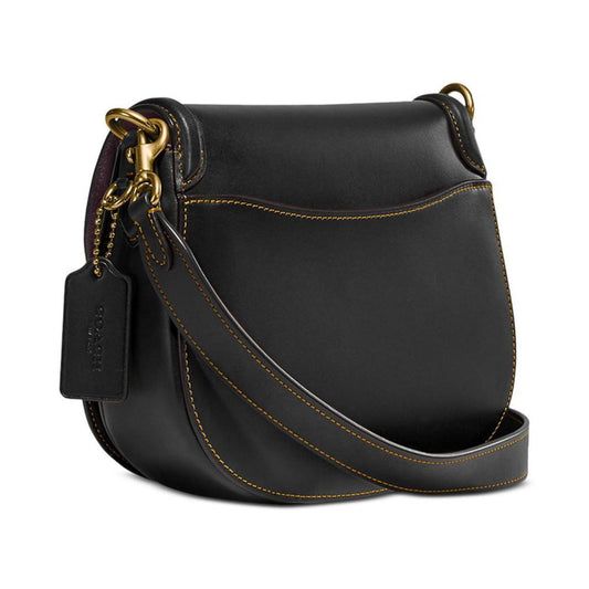 Glovetanned Leather Beat Saddle Bag with Webbing Strap