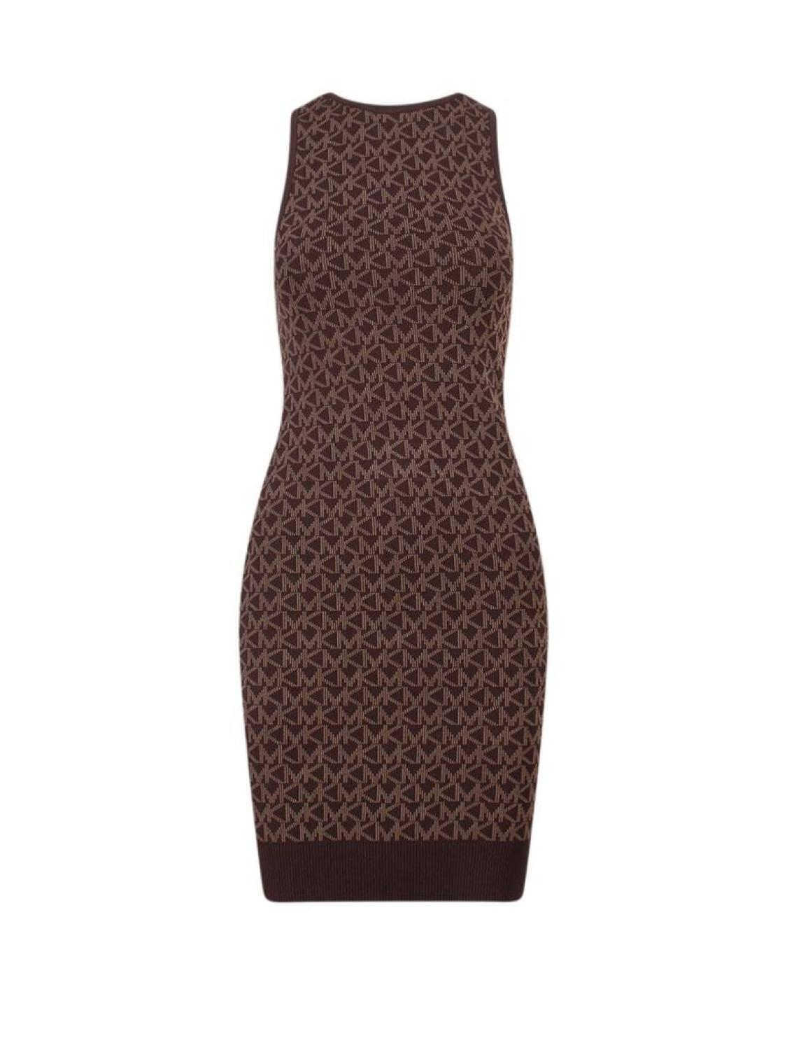 Michael Michael Kors Logo Jacquard Sleeveless Mini Dress