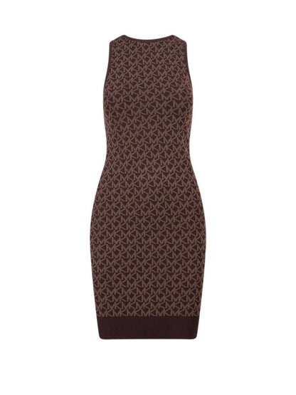 Michael Michael Kors Logo Jacquard Sleeveless Mini Dress