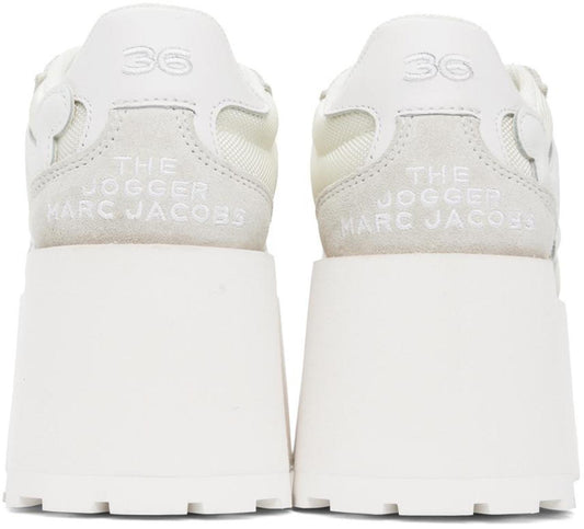 White Platform Jogger Sneakers