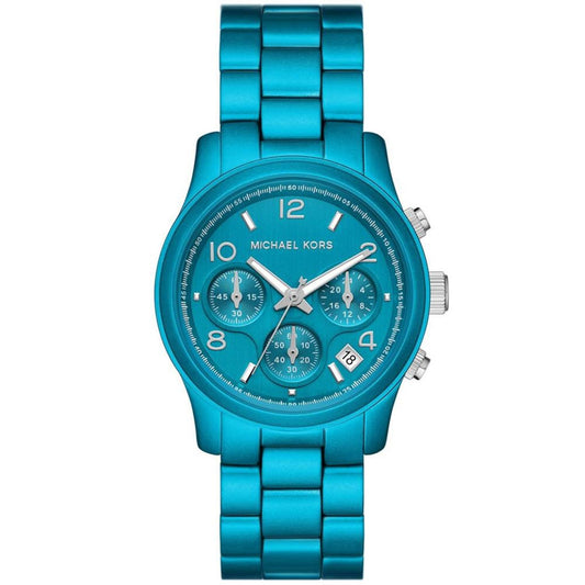 Women's Limited Edition Runway Chronograph Santorini Blue Stainless Steel Watch 38mm