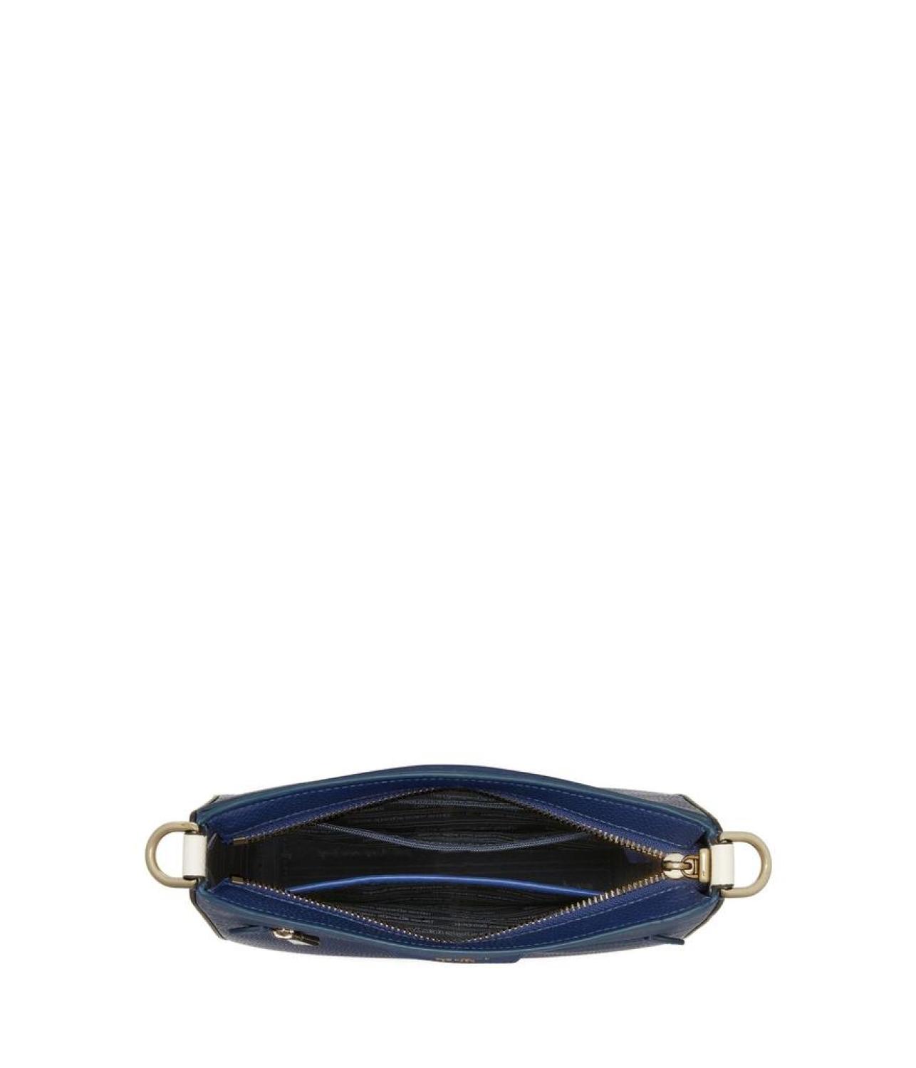 Hudson Colorblocked Pebbled Leather Messenger Crossbody