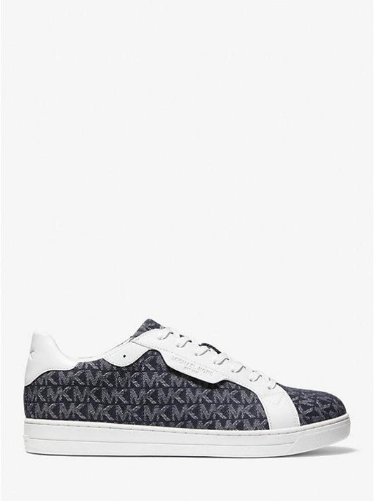 Keating Denim Logo Jacquard and Faux Leather Sneaker