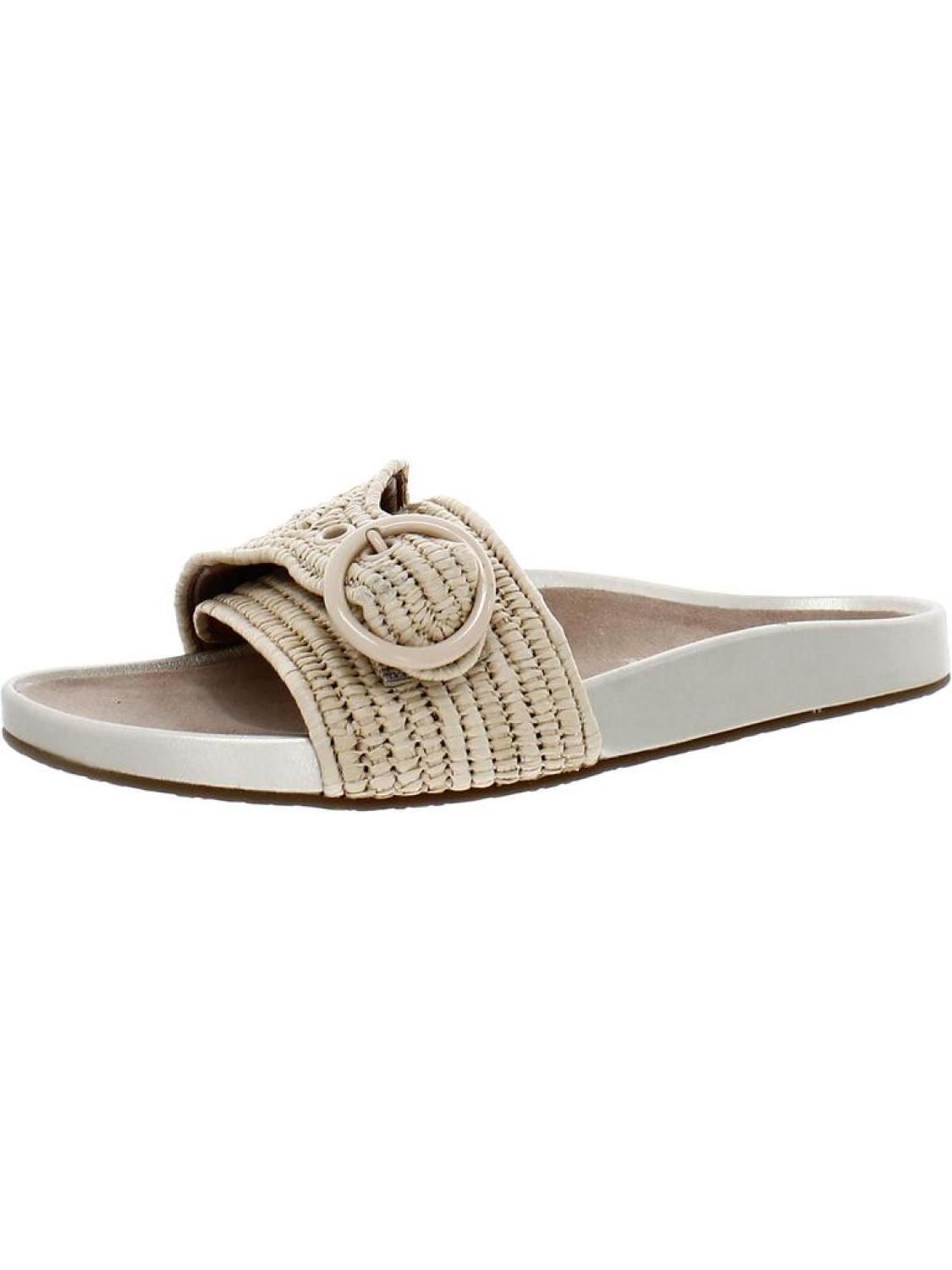 Maribelle Womens Woven Buckle Slide Sandals