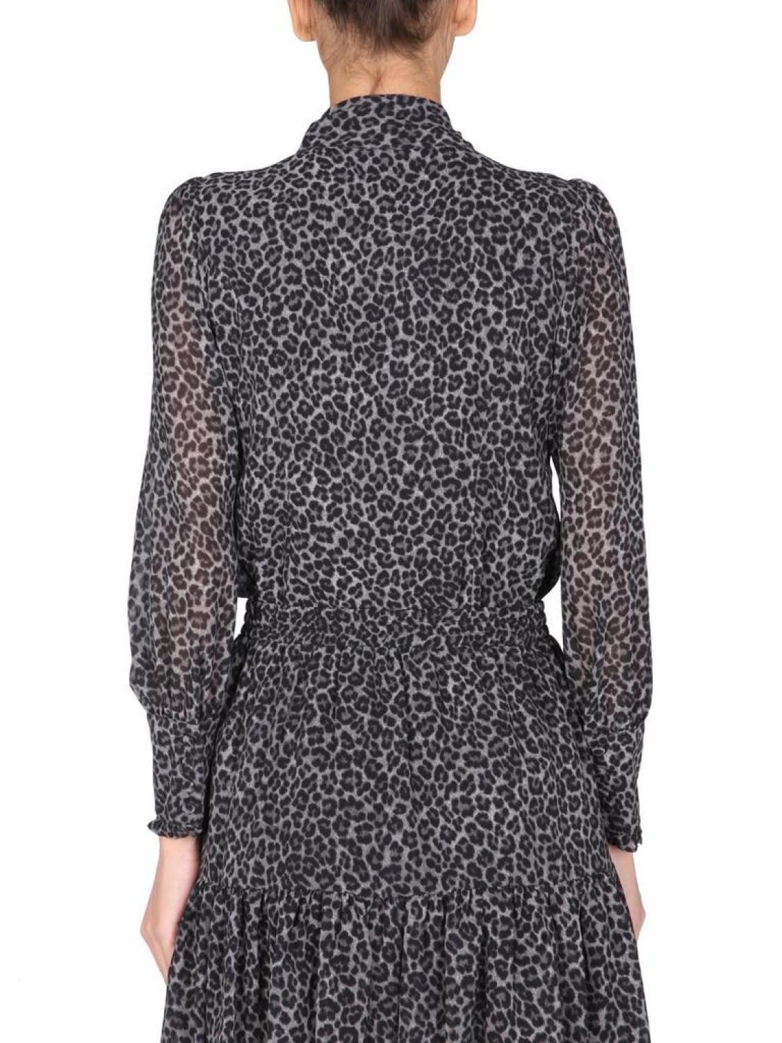 Michael Michael Kors Leopard Print Bow-Detailed Blouse