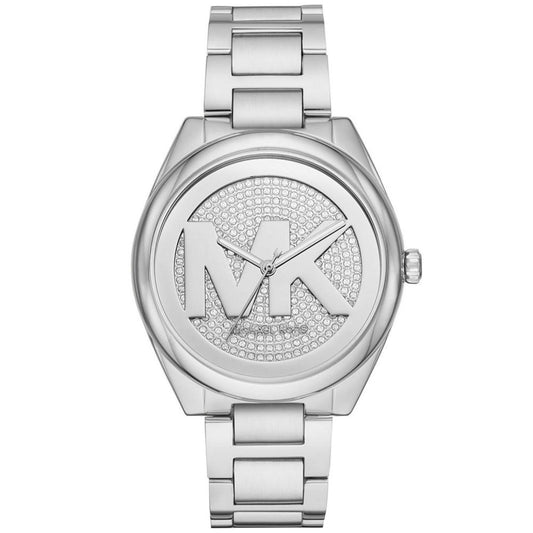 Women's Janelle Three-Hand Silver-Tone Stainless Steel Bracelet Watch 42mm