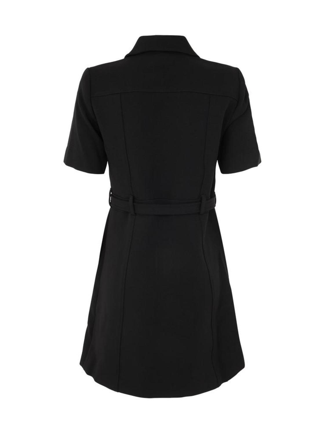 Michael Michael Kors Stretch Creped Belted Utility Dress