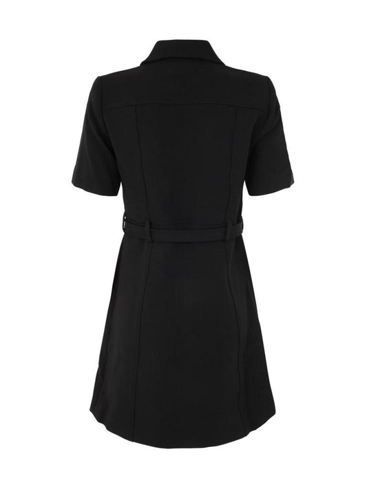 Michael Michael Kors Stretch Creped Belted Utility Dress