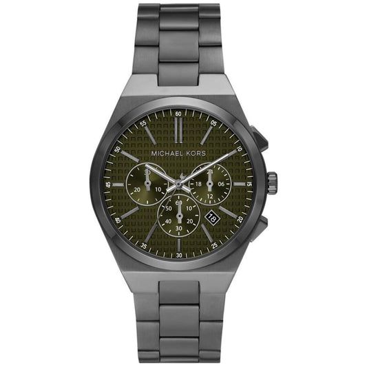 Men's Lennox Quartz Chronograph Gunmetal-Tone Stainless Steel Watch 40mm