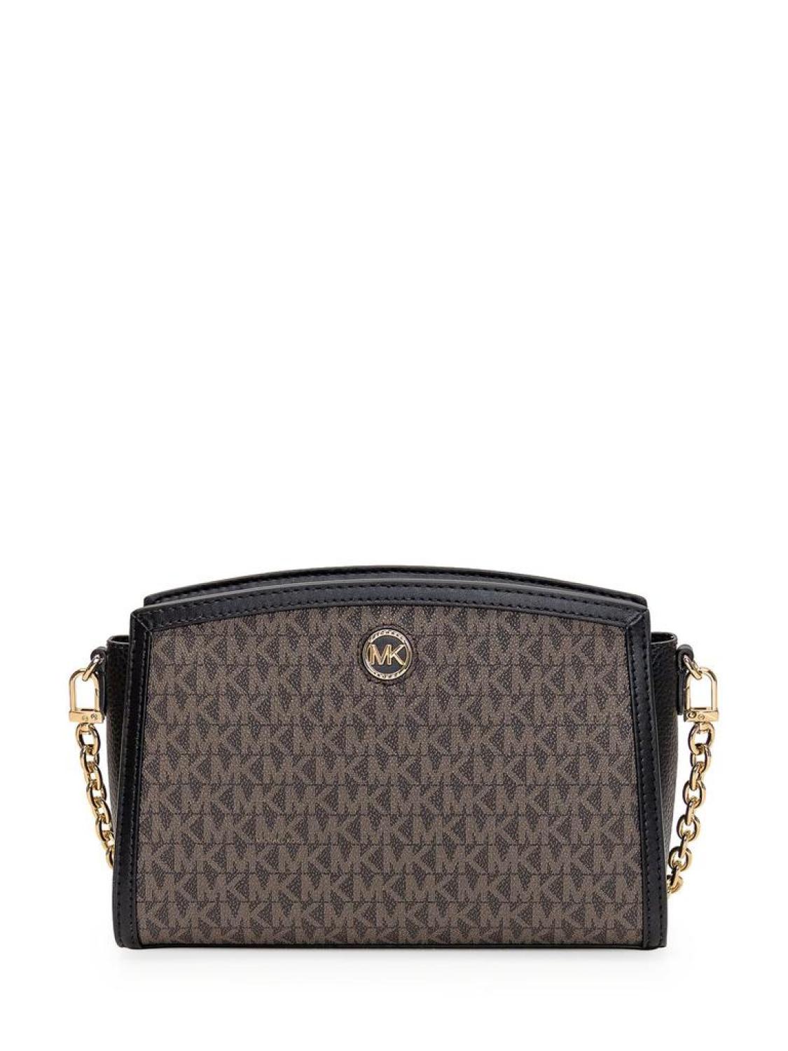 Michael Kors Logo Plaque Zipped Crossbody Bag