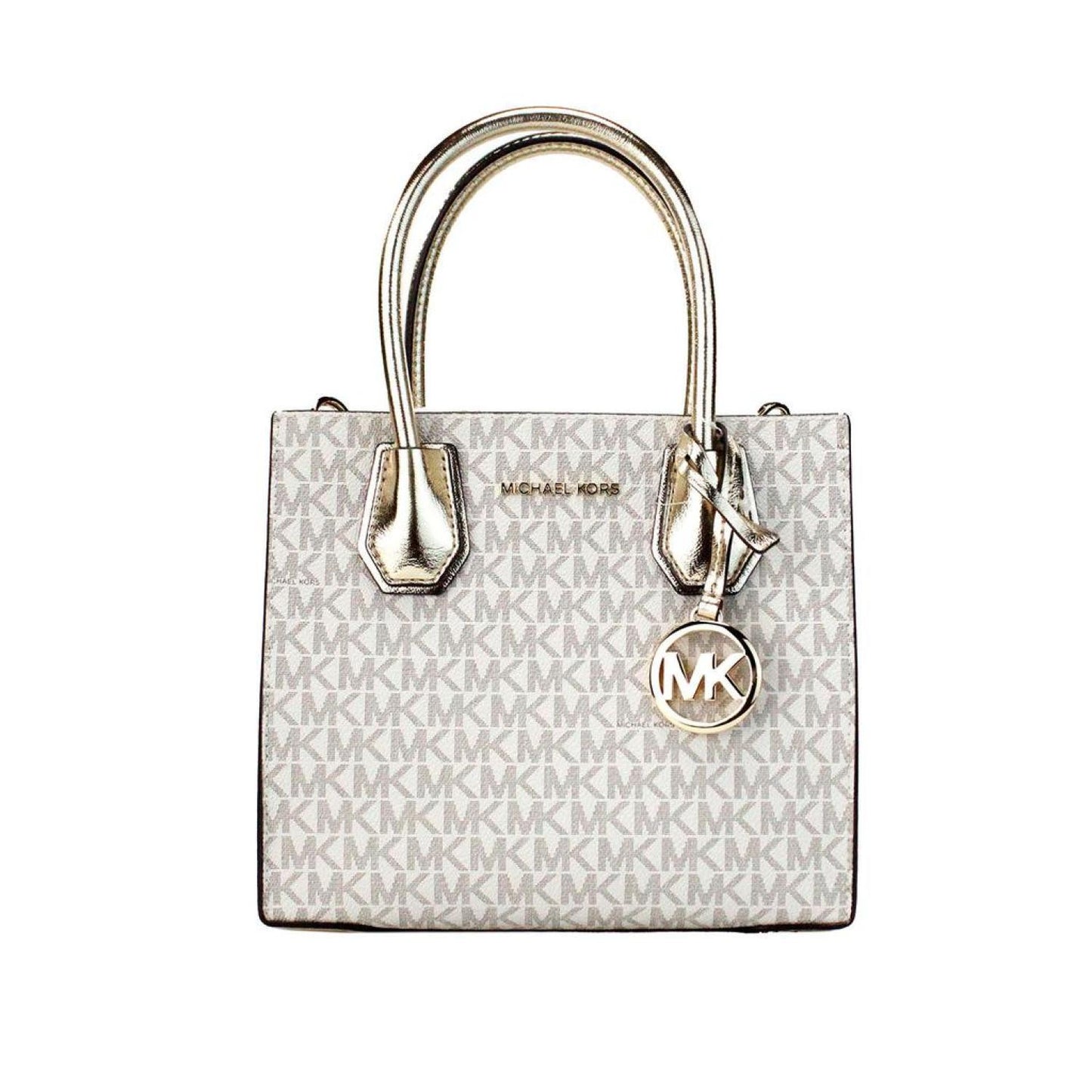 Michael Kors Mercer Medium Pale  Signature PVC Messenger Crossbody Women's Bag