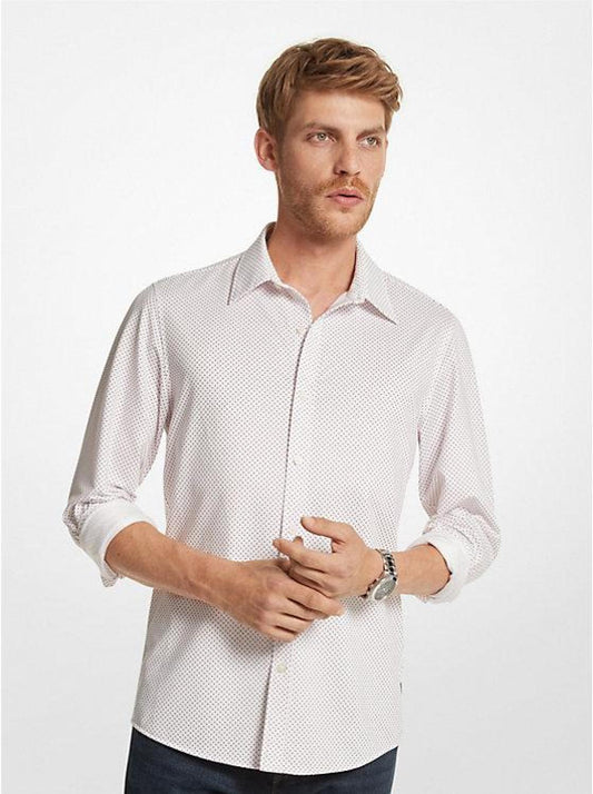 Slim-Fit Printed Stretch Shirt