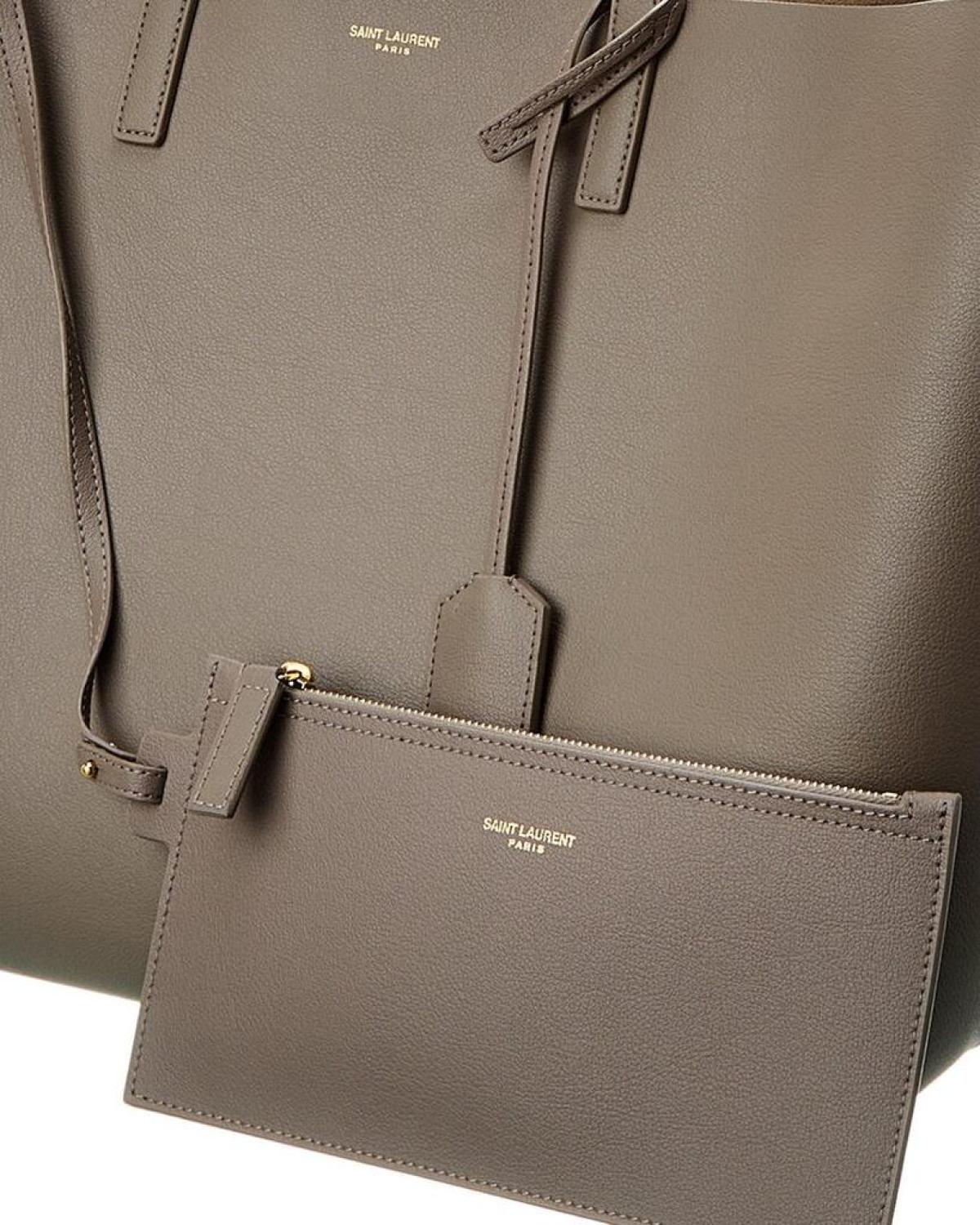 Saint Laurent E/W Leather Shopper Tote