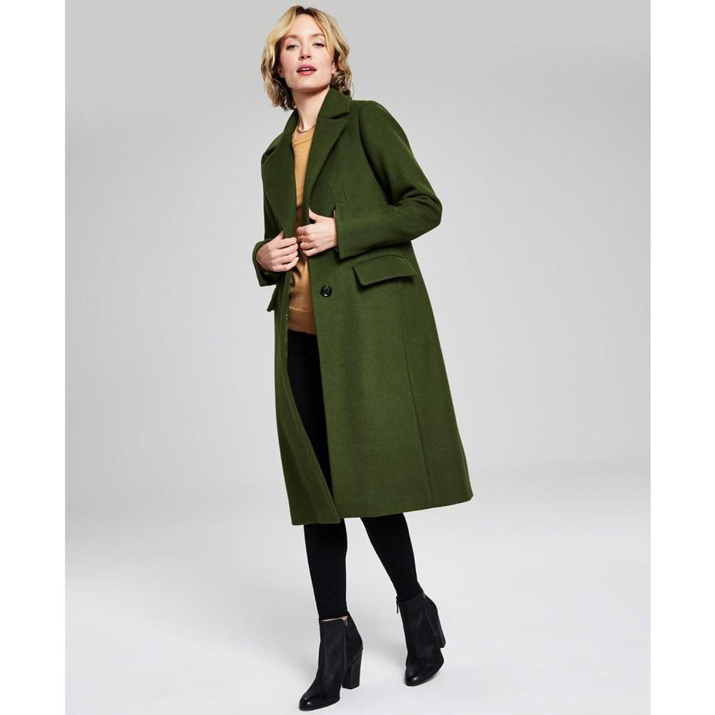 Women's Petite Single-Breasted Coat, Created for Macy's