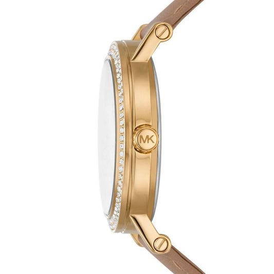 Women's Corey Three-Hand Camel Leather Watch 38mm