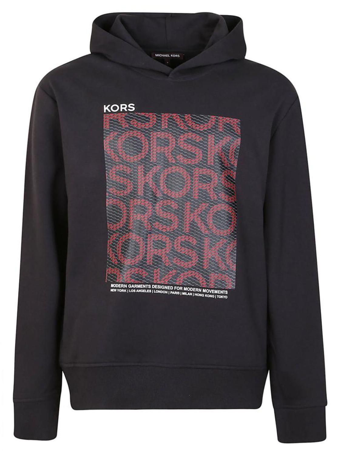 Michael Kors Graphic Printed Sleeved Hoodie