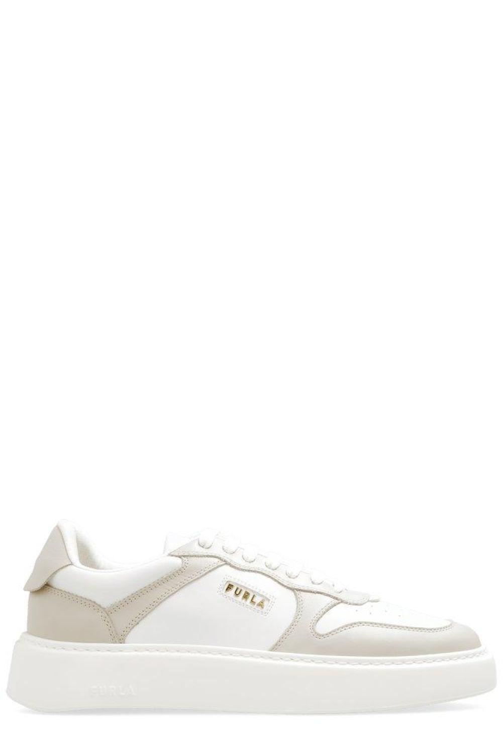 Furla Sport Logo-Lettering Round Toe Sneakers