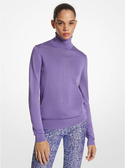 Featherweight Silk Turtleneck Sweater