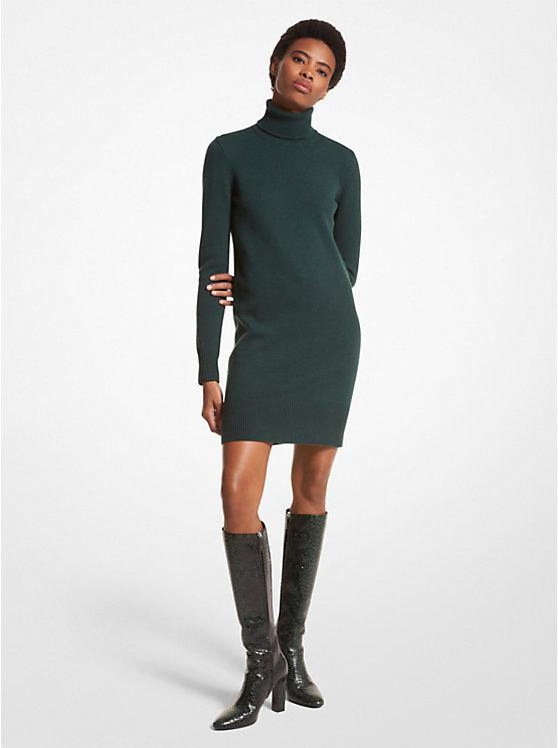 Kaia Cashmere Turtleneck Dress