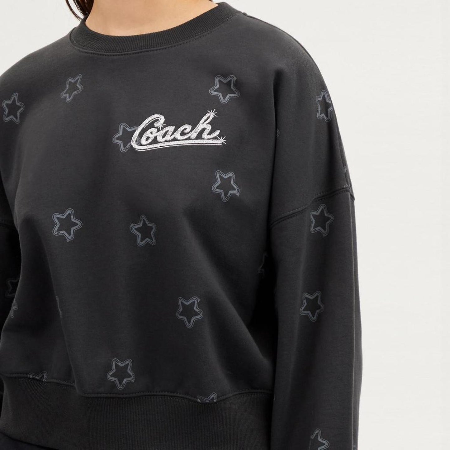 Coach Outlet Star Cropped Crewneck