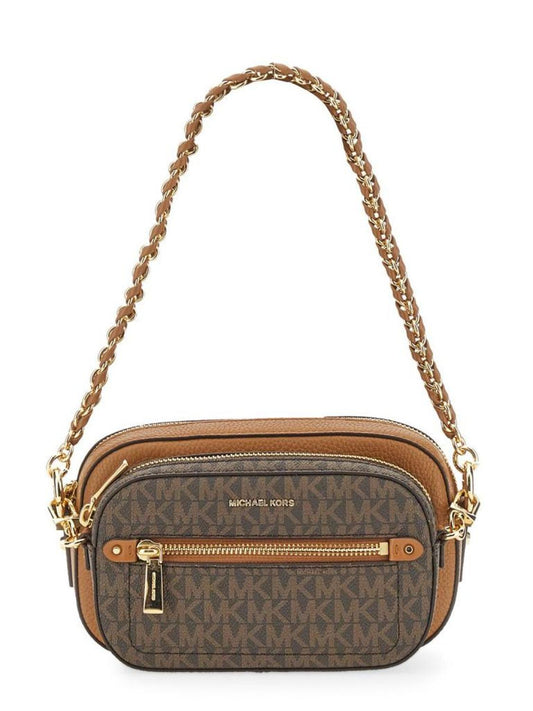 Michael Michael Kors Jet Set Logo Plaque Zip-Up Crossbody Bag