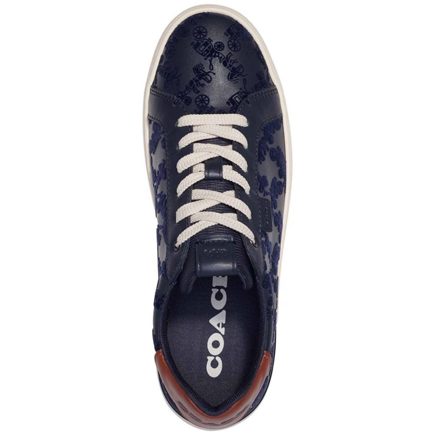 Men's Lowline Flocked Leather Sneaker