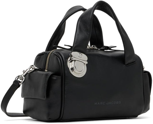 Black Mini Pushlock Satchel