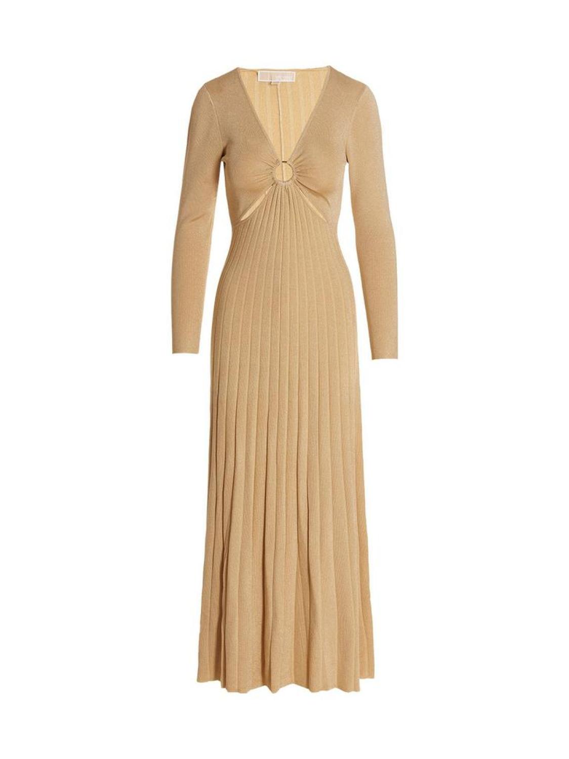 Michael Kors V-Neck Long-Sleeved Dress