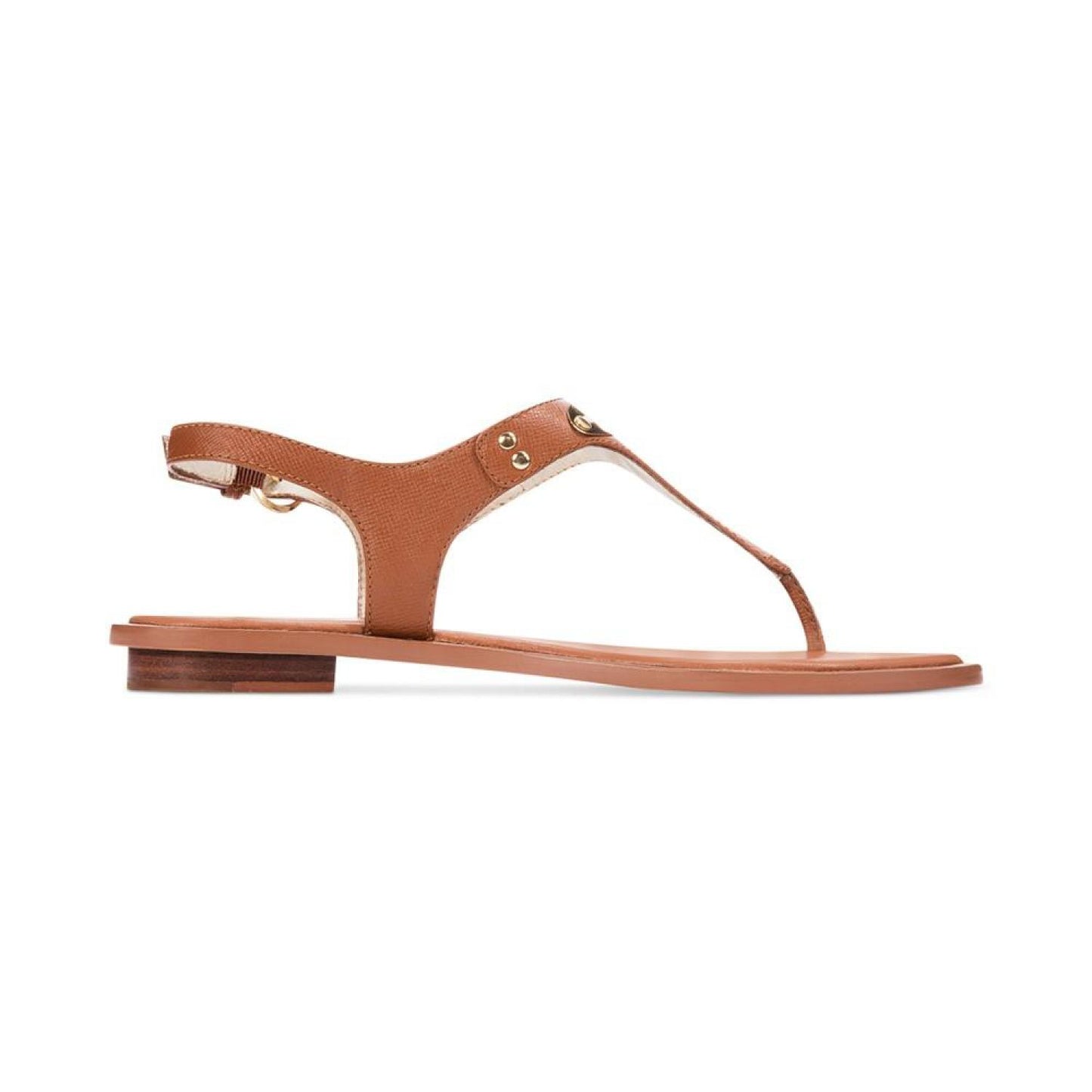 Women's MK Plate Flat Thong Sandals