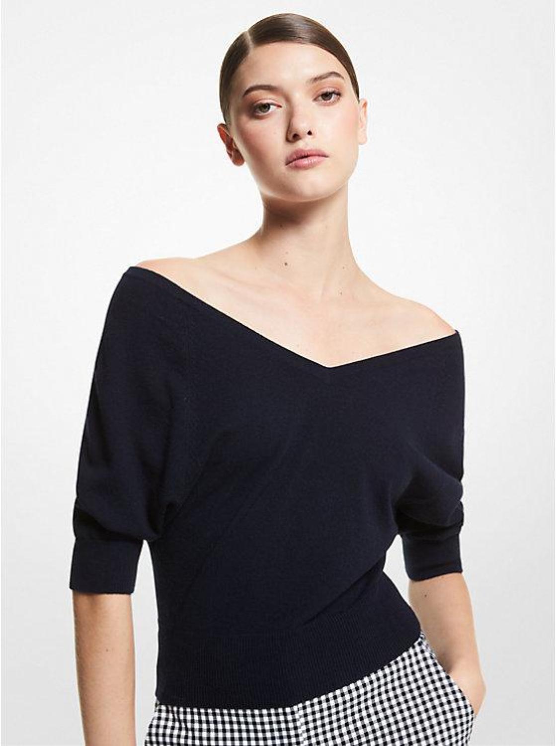 Cashmere Off-The-Shoulder Sweater