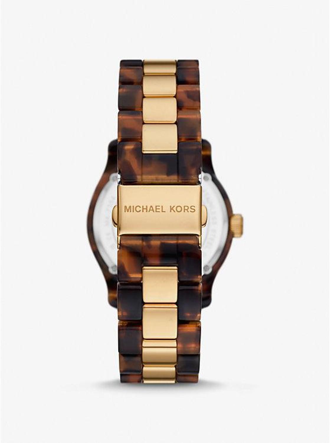 Runway Gold-Tone and Tortoiseshell Acetate Watch