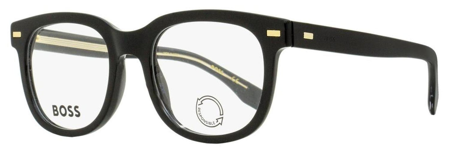 Hugo Boss Men's Eco Acetate Eyeglasses B1444N 807 Black 52mm