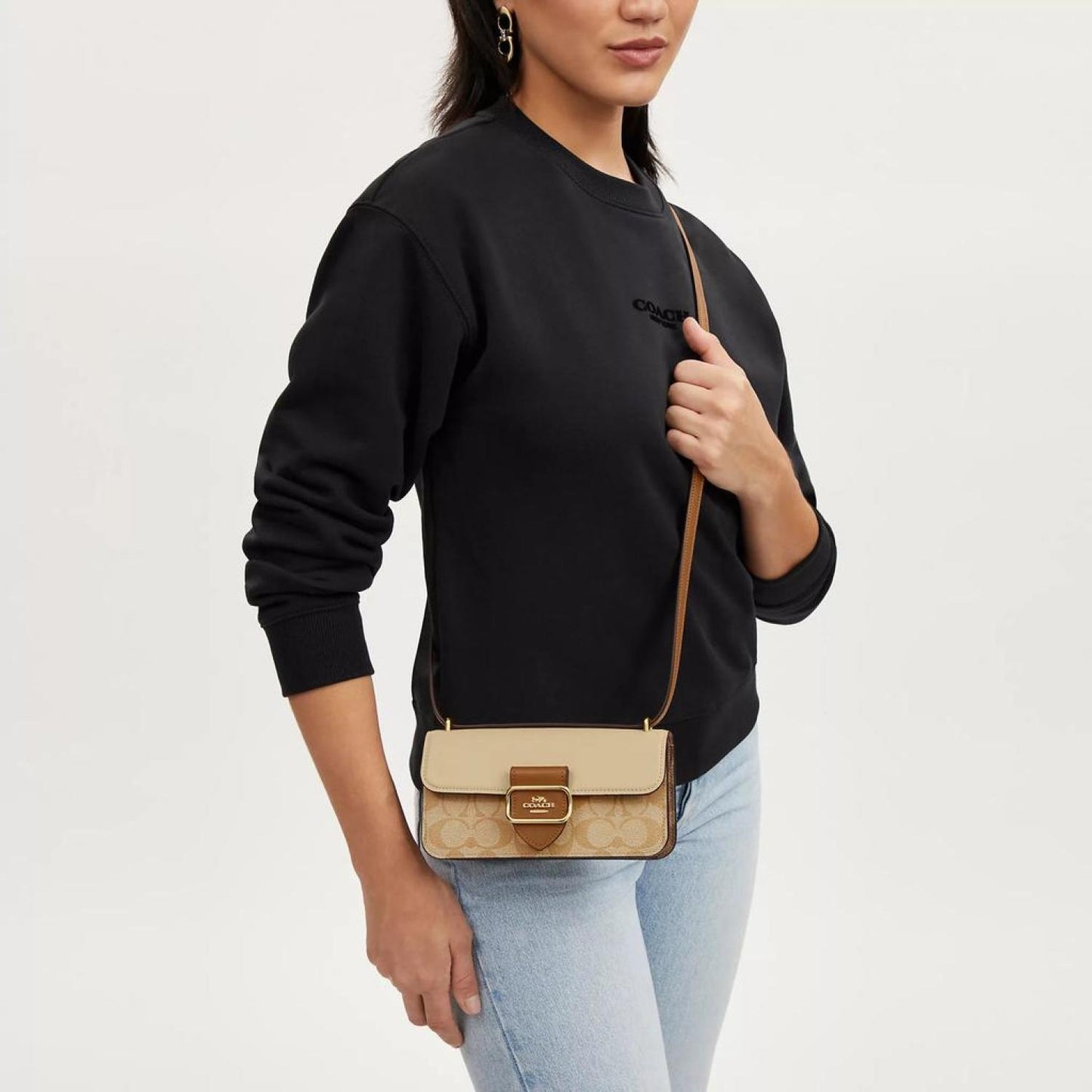 Coach Outlet Morgan Crossbody In Blocked Signature Canvas