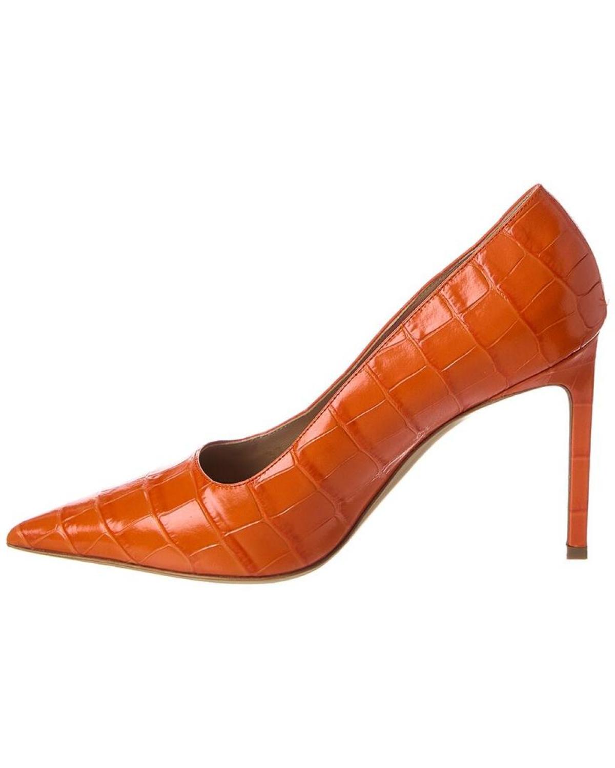 Michael Kors Collection Martine Runway Croc-Embossed Leather Pump