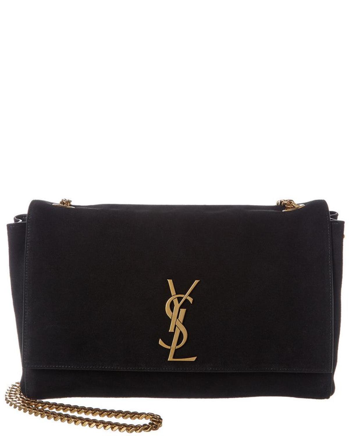 Saint Laurent Kate Reversible Leather & Suede Shoulder Bag, os