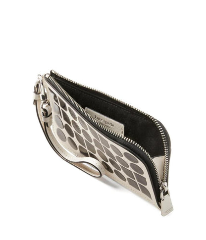 Noel Printed Leather Wristlet