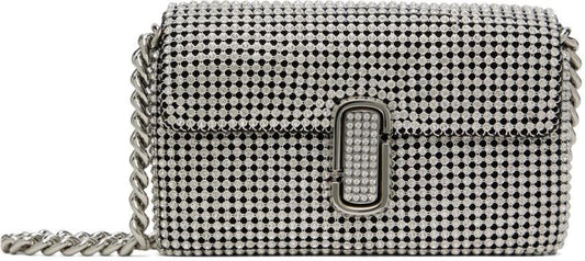 Silver 'The Rhinestone J Marc Mini' Shoulder Bag