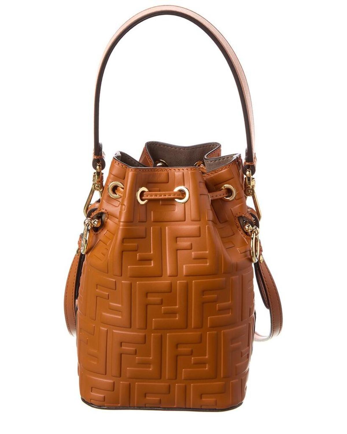 FENDI Mon Tresor Mini Leather Bucket Bag