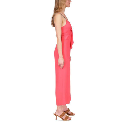 Women's Sleeveless Solid Crepe Self-Tie Jumpsuit