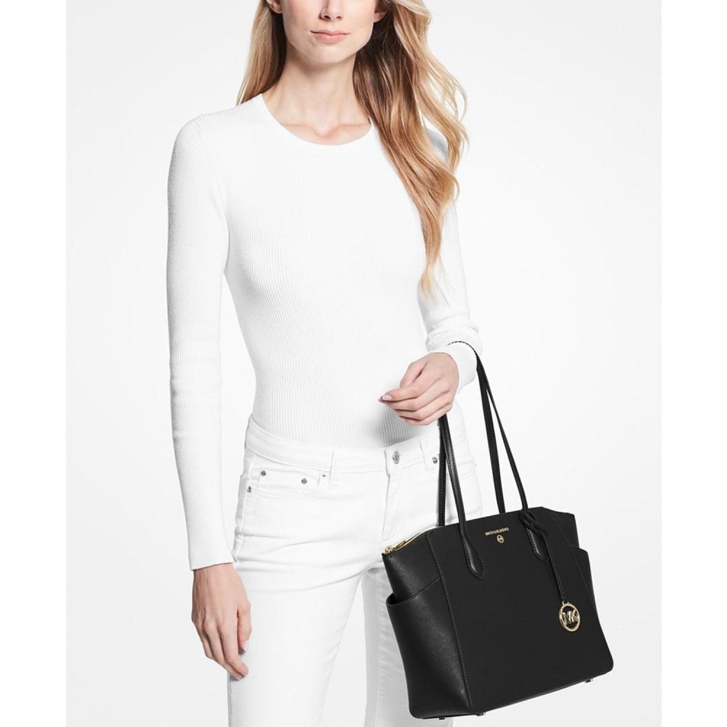 Marilyn Medium Top-Zip Leather Tote